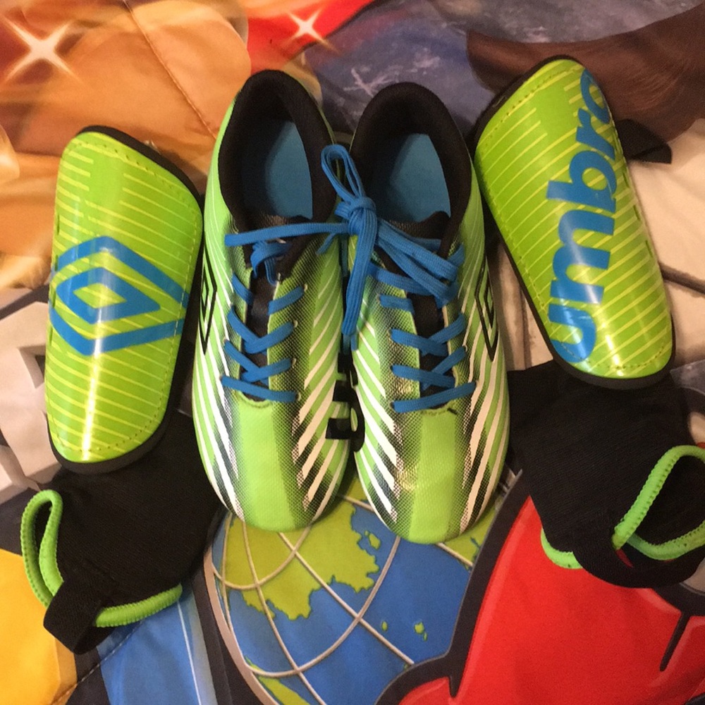 Umbro Cleats and Shin Guards